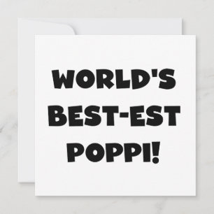 Carte Les meilleurs cadeaux Poppi Black Text du monde