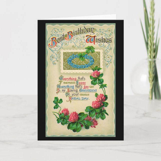 Carte Les meilleurs souhaits d'anniversaire (Devant)
