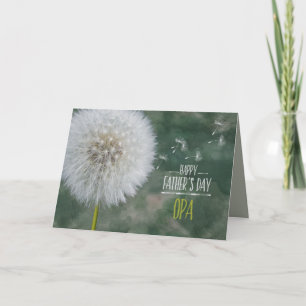 Carte Les meilleurs souhaits de pissenlit d'Opa de fête