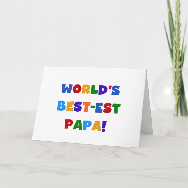 Carte Les meilleurs T-shirts et cadeaux du papa du monde (Devant)