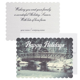 Carte Les merveilleux d'hiver Joyeuses fêtes