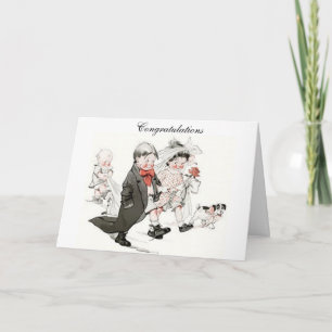 Carte Les Mignons Enfants Font La Marche Mariage