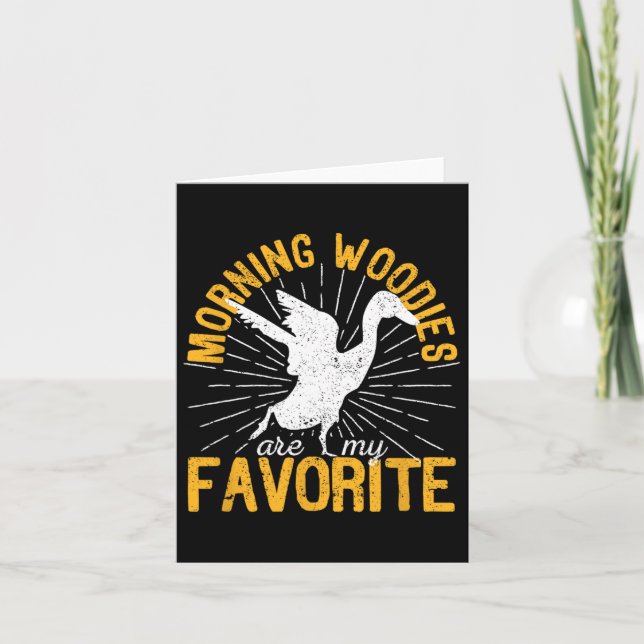 Carte Les Morning Woodies Sont Ma Chasse De Chasse De Ca (Devant)