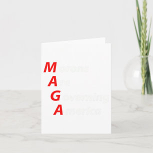 Carte Les Morons dirigent l'Amérique contre Trump