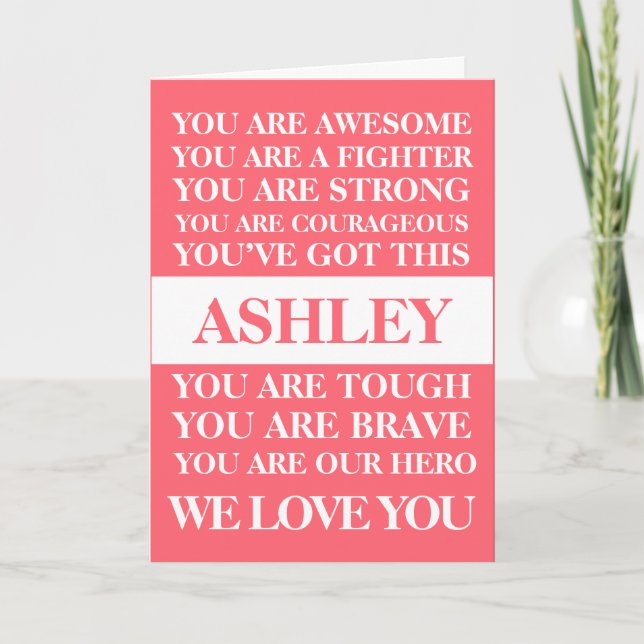 Carte Les Mots D'Encouragement Se Font Bien Bientôt Rose (Devant)
