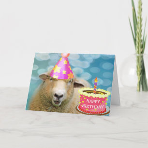 Carte Les Moutons Festifs Vivant Le Rêve Anniversaire