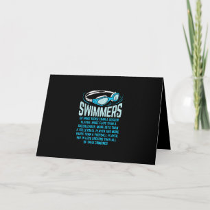 Carte Les nageurs font plus de coups Je Drôle Cadeau Amo
