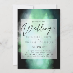 Carte Les nuances de vert noir Mariage du budget moderne