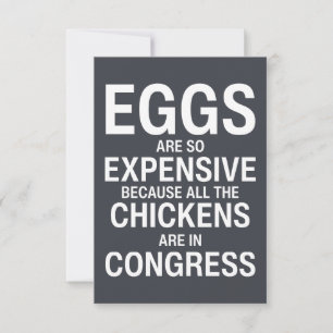 Carte Les oeufs sont si chers parce que tous les poulets