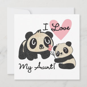 Carte Les pandas I aiment ma tante