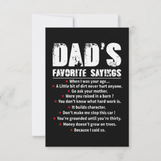 Carte Les paroles préférées de papa