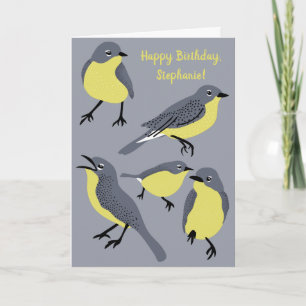 Carte Les Parulines de Kirtland Amateurs d'oiseaux Anniv