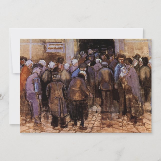 Carte Les pauvres et l'argent par Vincent van Gogh Invit (Devant)
