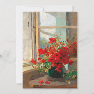 Carte Les pavots par la fenêtre   Olga Wisinger-Florian