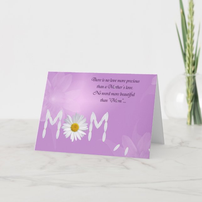 Carte Les pétales de marguerite de maman (Devant)