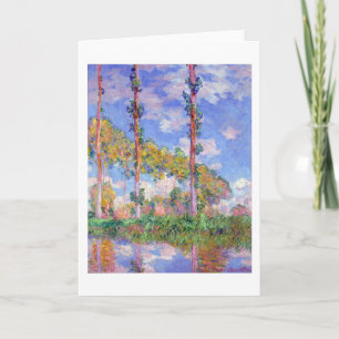 Carte Les peupliers au soleil, Monet