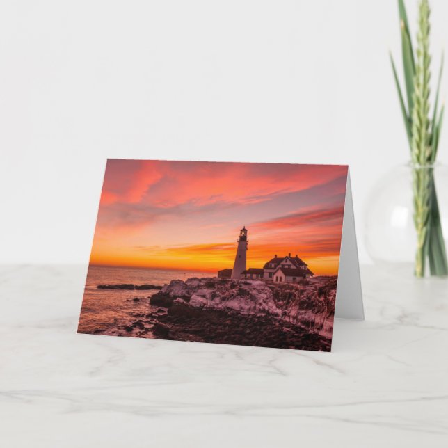 Carte Les phares | Portland Head Cape Elizabeth Maine (Devant)