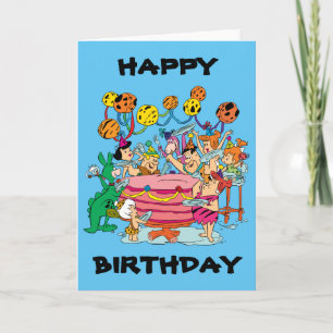 Carte Les Pierrafeu   Anniversaire