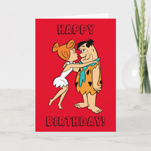 Carte Les Pierrafeu   Wilma Kissing Fred