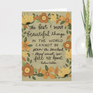 Carte Les Plus Belles Choses, Helen Keller