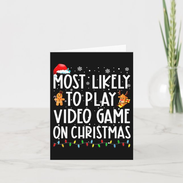 Carte Les Plus Probables À Jouer Jeu Vidéo Sur Noël Père (Devant)