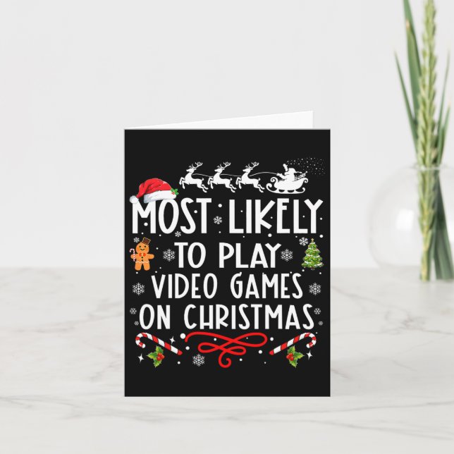 Carte Les Plus Susceptibles De Jouer À Des Jeux Vidéo Su (Devant)