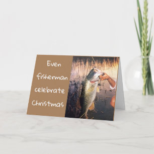 CARTE LES POISSONS CÉLÉBRENT L'HUMOUR DE NOËL