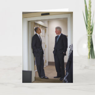 Carte Les présidents Barack Obama et Bill Clinton