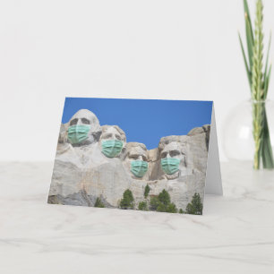 Carte Les présidents du Mt. Rushmore en masques