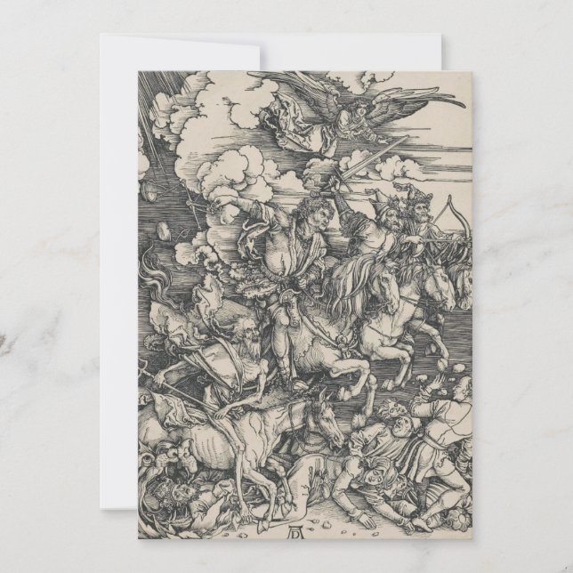 Carte Les quatre cavaliers de l'Apocalypse par Durer (Devant)