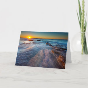 Carte Les rayons du soleil éclairent l'océan Pacifique