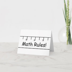 Carte Les règles mathématiques !