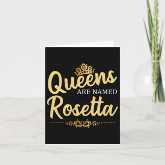 Carte Les reines s'appellent Rosetta Cadeau d'anniversai