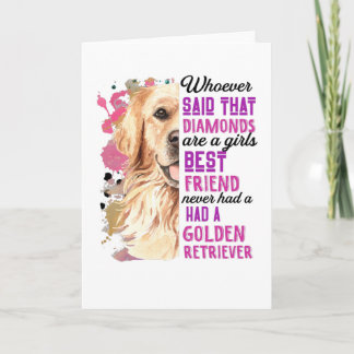 Carte Les retrievers dorés sont la meilleure amie d'une 