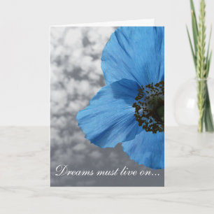 Carte Les rêves de motivation de pavot bleu doivent