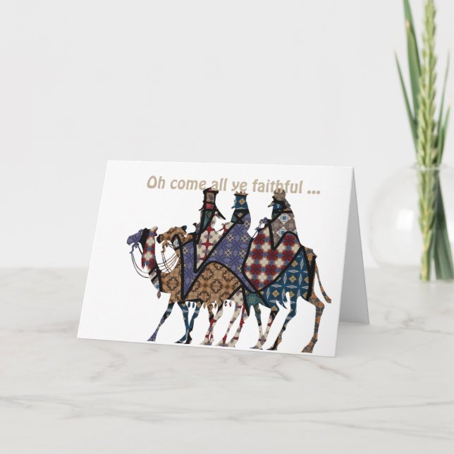 Carte Les Rois Voyagent Pour Voir Bébé Jésus (Devant)