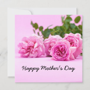 Carte Les roses roses roses sont la fête des mères roses