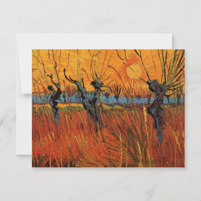 Carte Les saules au coucher du soleil par Vincent van Go (Devant)