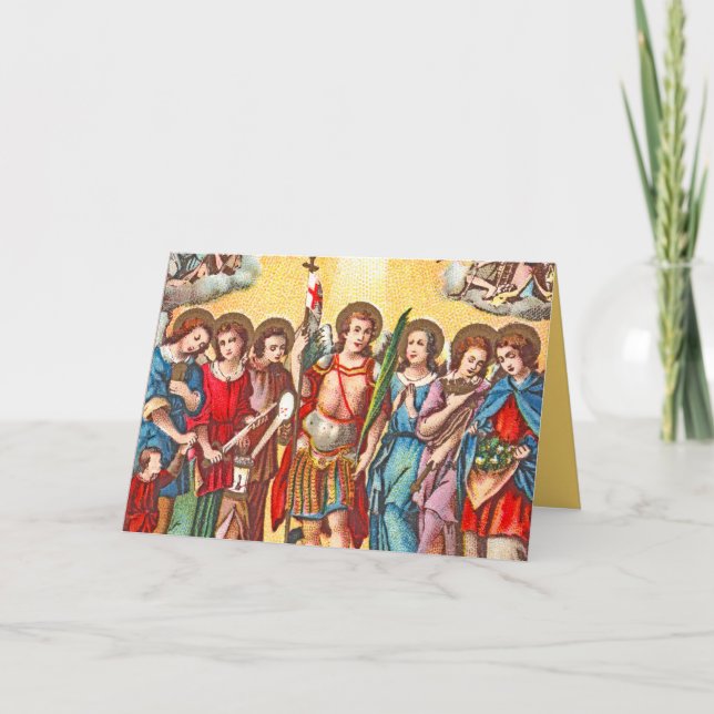 Carte Les Sept Archanges (CP 001; Chromolithographe) (Devant)