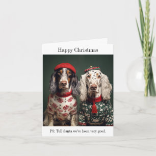 Carte Les sets anglais dans les pulls de Noël