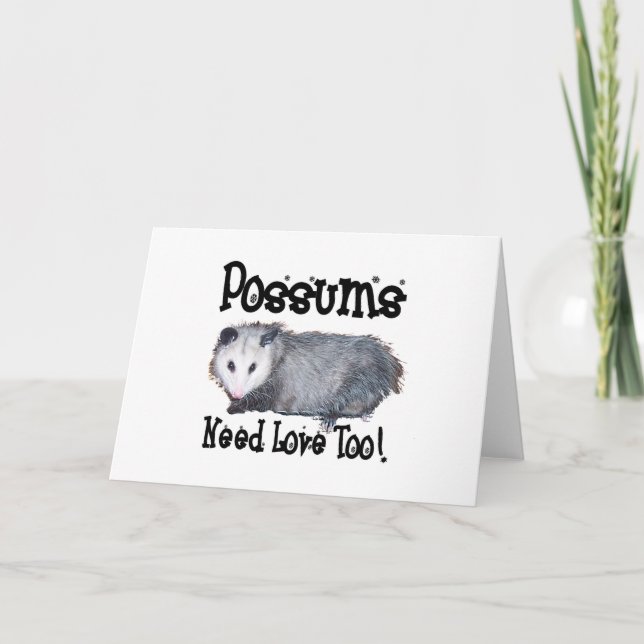 Carte Les Sommes Possum ont aussi besoin d'amour (Devant)