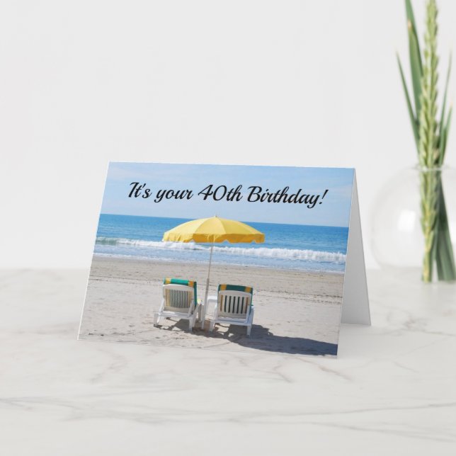 CARTE **LES SOUHAITS DE 40E ANNIVERSAIRE SONT COMME UN J (Devant)