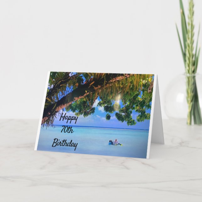 CARTE **LES SOUHAITS DE 70E ANNIVERSAIRE SONT COMME UN J (Devant)
