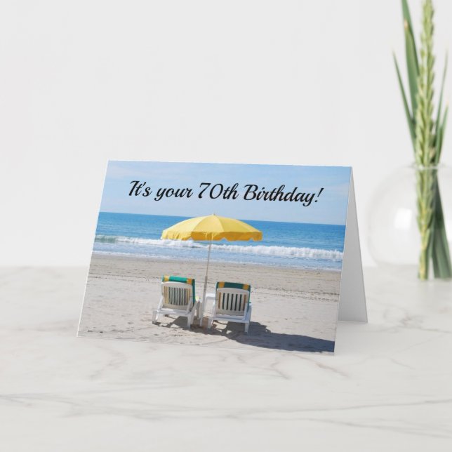 Carte **LES SOUHAITS DU 70e ANNIVERSAIRE SONT COMME LA J (Devant)
