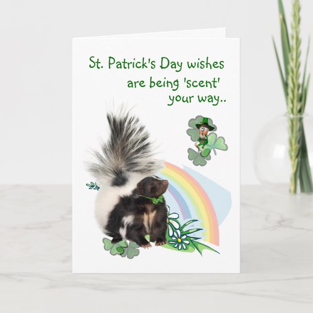 Carte Les souhaits du Jour de la Saint Patrick sont "par (Devant)