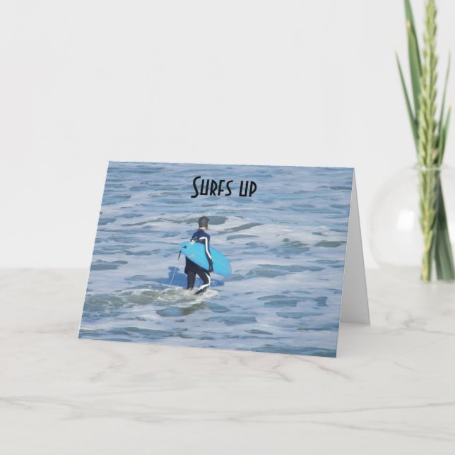 CARTE LES SURFS, JOUISSONS DE VOTRE ANNIVERSAIRE ! (Devant)