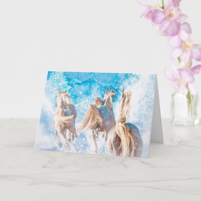 CARTE LES TAILLES D'HIVER DE HORSE ARABIENNE (Orchidée)