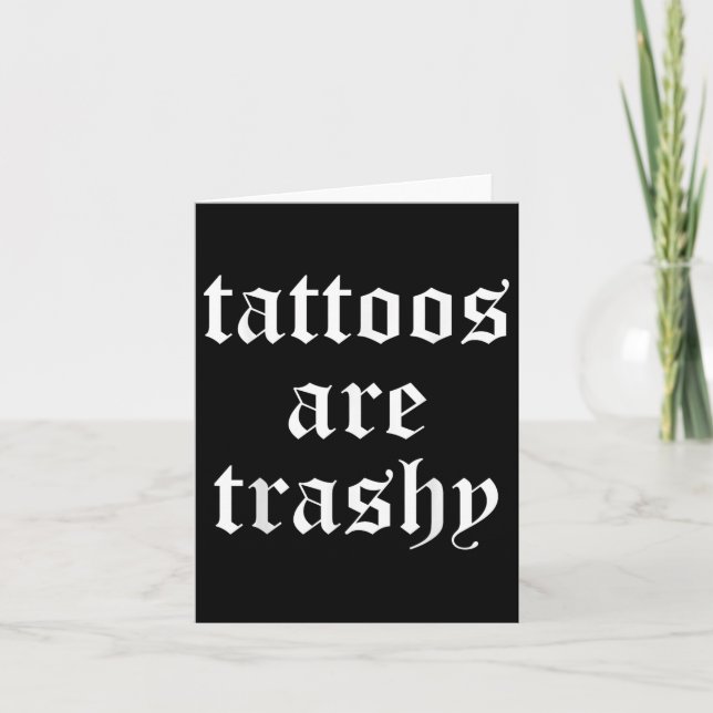 Carte Les Tatouages Drôle Sont Des Femmes Hommes Trashy (Devant)