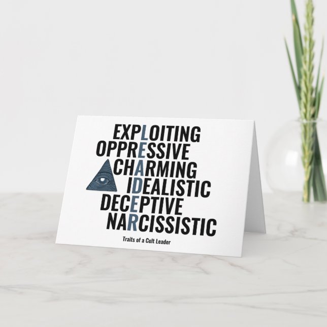 Carte Les traits d'un leader de culte (Devant)