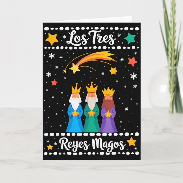 Carte Les Trois Rois Mages Noël Latin Trois Rois  (Devant)